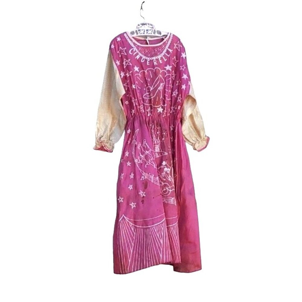 Vintage 50s 60s Costume Cinderella Pink Dress 4T 5T Halloween Dress Up